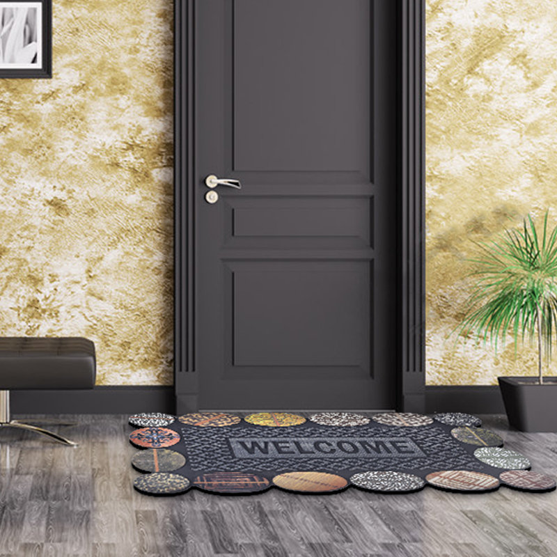 Irregular Shape Doormat-Flocking Type-details5