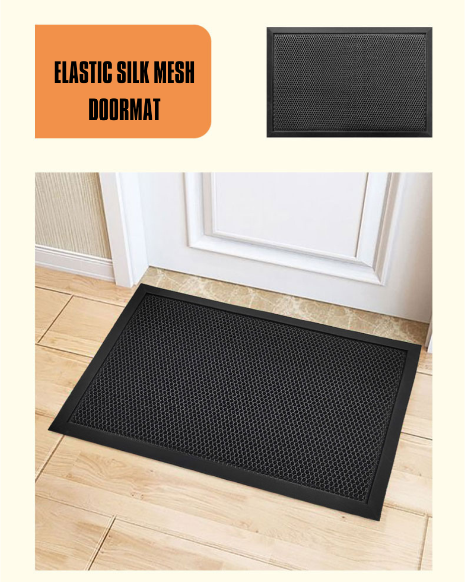 elastic silk mesh doormat