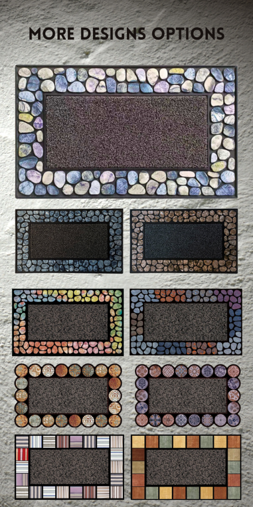 custom pebble doormats