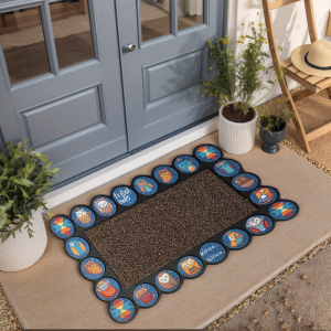flocked Rubber doormat