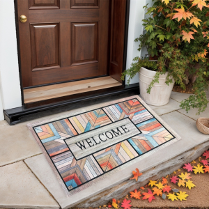 Geo-Chic Flocked Rubber Welcome Mat (5)