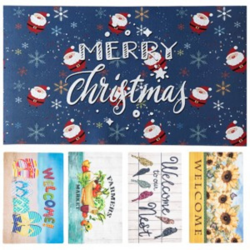 custom holiday door mats