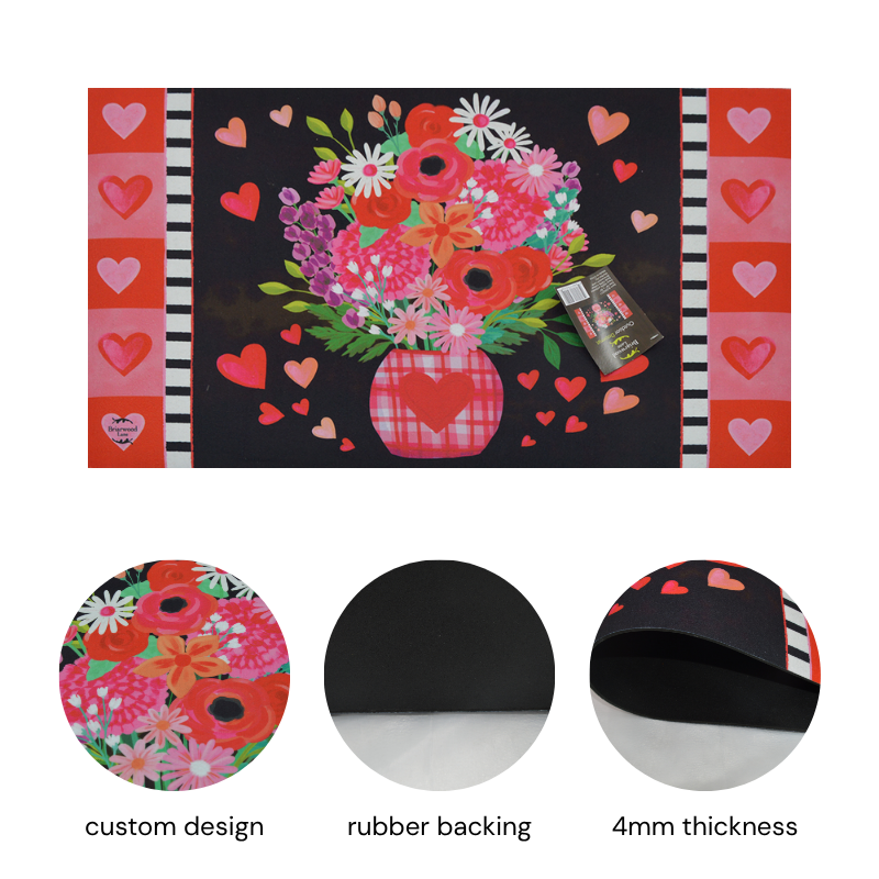 floral Outdoor Door Mat